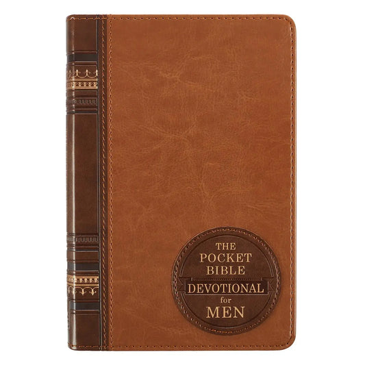 Pocket Bible Devotional For Men Faux Leather