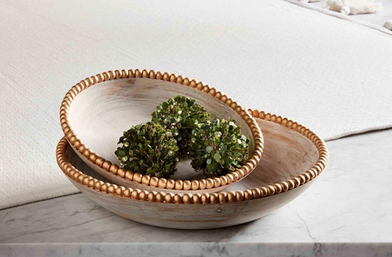 decorative bowl, beaded bowl, home decor