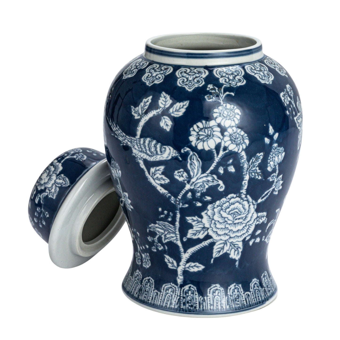 Decorative Hand-Painted Ceramic Ginger Jar