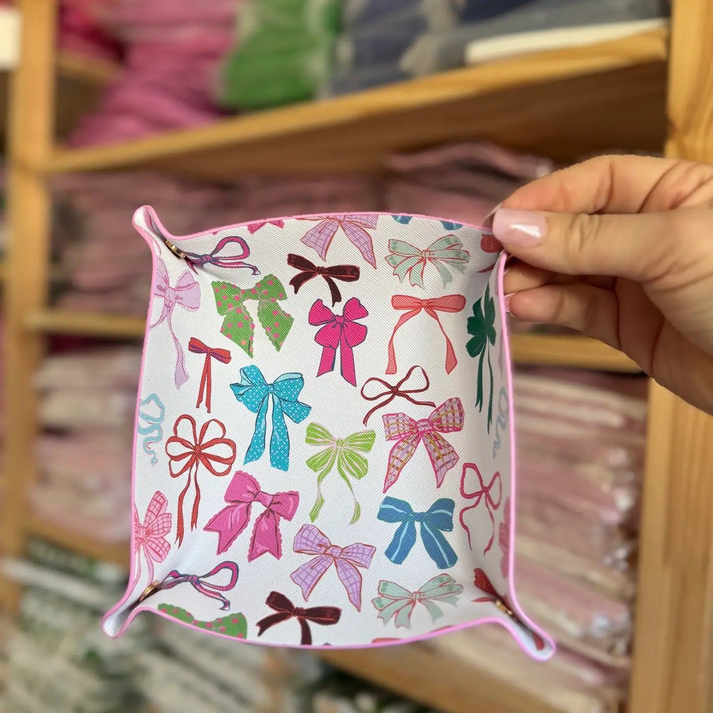 Bow Colorful Coquette Catchall Tray