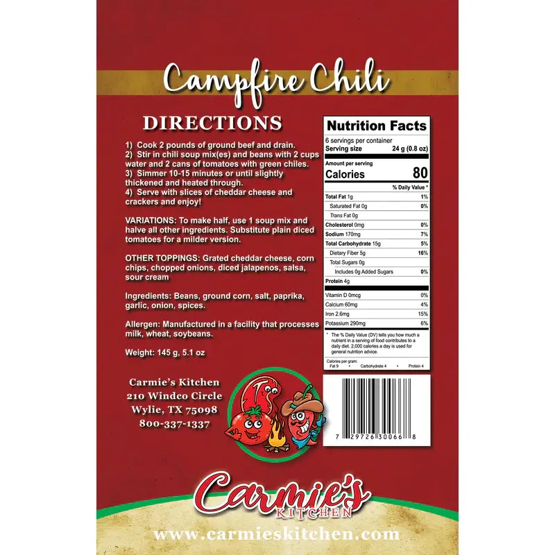 Campfire Chili Soup Mix