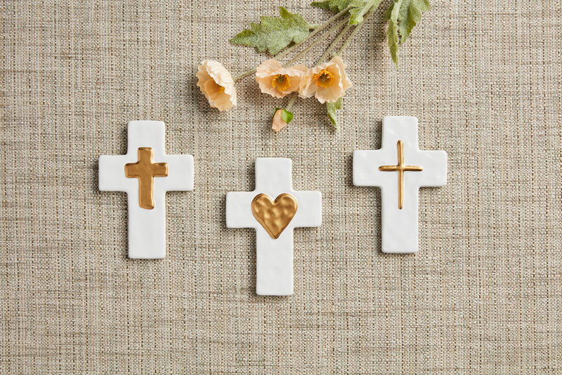 Ceramic Gold Cross ~ 3 Styles to Choose From