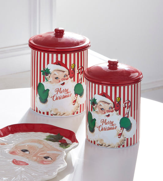 Retro Santa Cookie Jars ~ 2 Sizes to Choose From