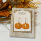 Pumpkin Hoops with Gold Leaf Earrings ~ 4 Styles