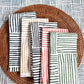 Table Runner (Ivory) - Striped, Midnight