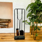 Black Iron Fireplace Tool Set with Shovel Brush Tongs