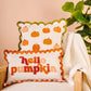 Scalloped Square Throw Pillow-Pumpkin Patch