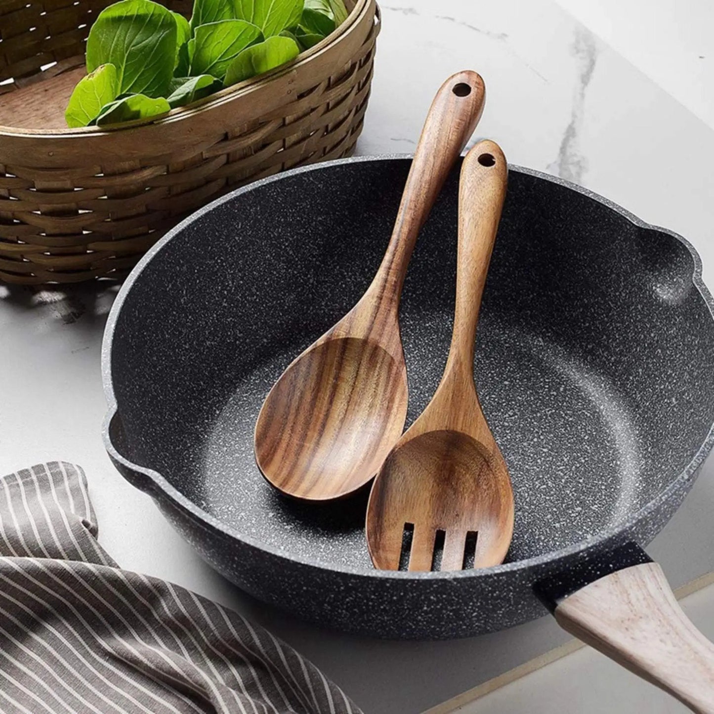 Wood Salad Spoon & Fork Set