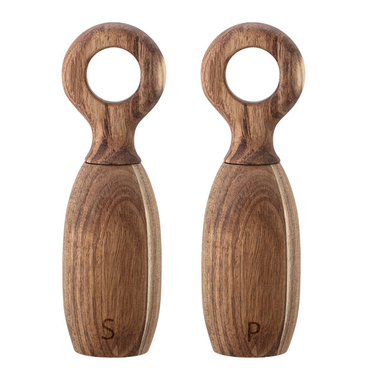 Acacia Wood Salt and Pepper Mills ~ Set of 2