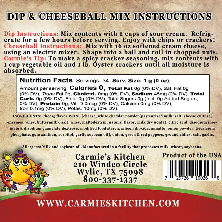 Jalapeno Cheddar Dip Mix