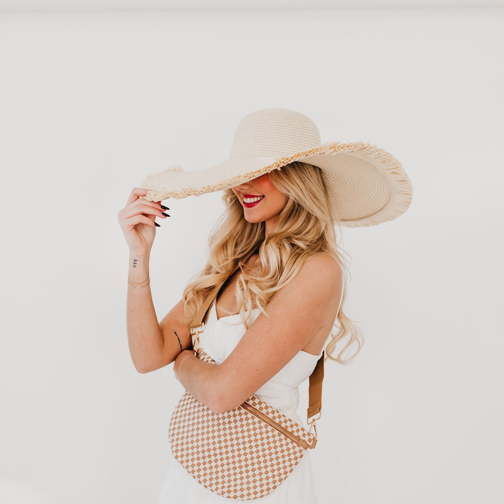 Lake Shore Drive Wide Fringe Sun Hat