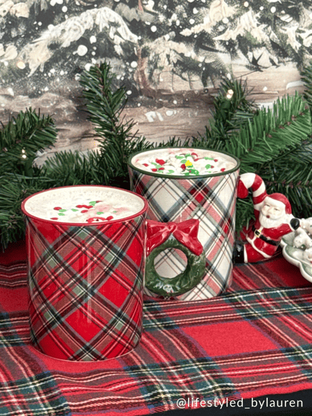 Tartan Plaid Christmas Mugs