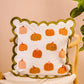 Scalloped Square Throw Pillow-Pumpkin Patch