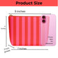 Valentines Day Gift Makeup Bag | Leather Pink & Red Stripe