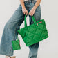 Presley Puffer Quilted Tote Bag With Pouch