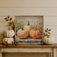 Pumpkin Trio On Bench