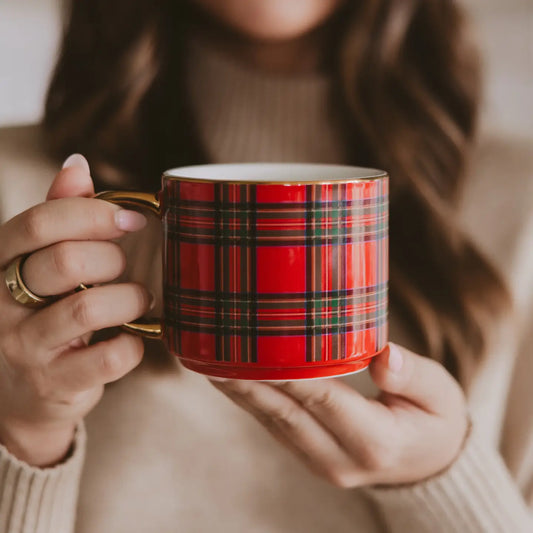 Red Plaid Coffee Mug