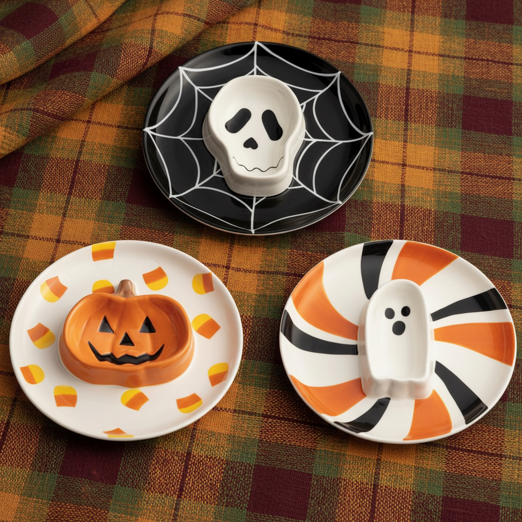 Halloween Round Dishes