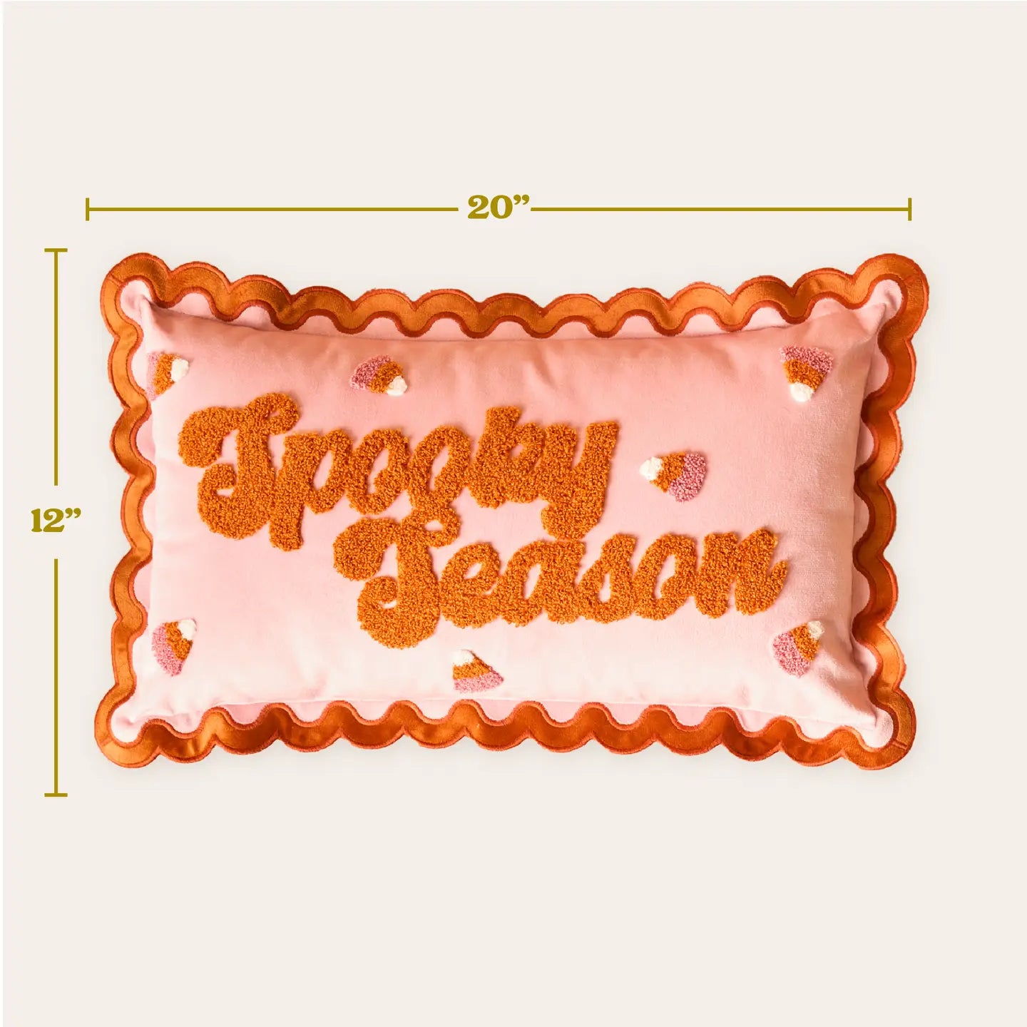 Scalloped Rectangle Throw Pillow-Spooky Season