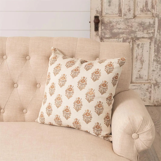 Block Print Silhouette ~ Square Pillow