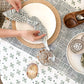 Table Runner (Ivory) - Striped, Midnight