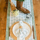 Table Runner - Lotus, Sage & Uniform Blue
