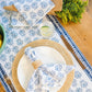 Table Runner - Lotus, Uniform Blue & Navy