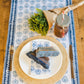 Table Runner - Lotus, Uniform Blue & Navy