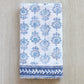 Table Throw - Lotus, Navy & Uniform Blue with Navy Vine Border