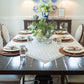 Table Throw - Lotus, Sage & Uniform Blue with Sage Vine Border