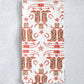 Tea Towel (Ivory) - Cowgirl Boots, Terracotta & Chai
