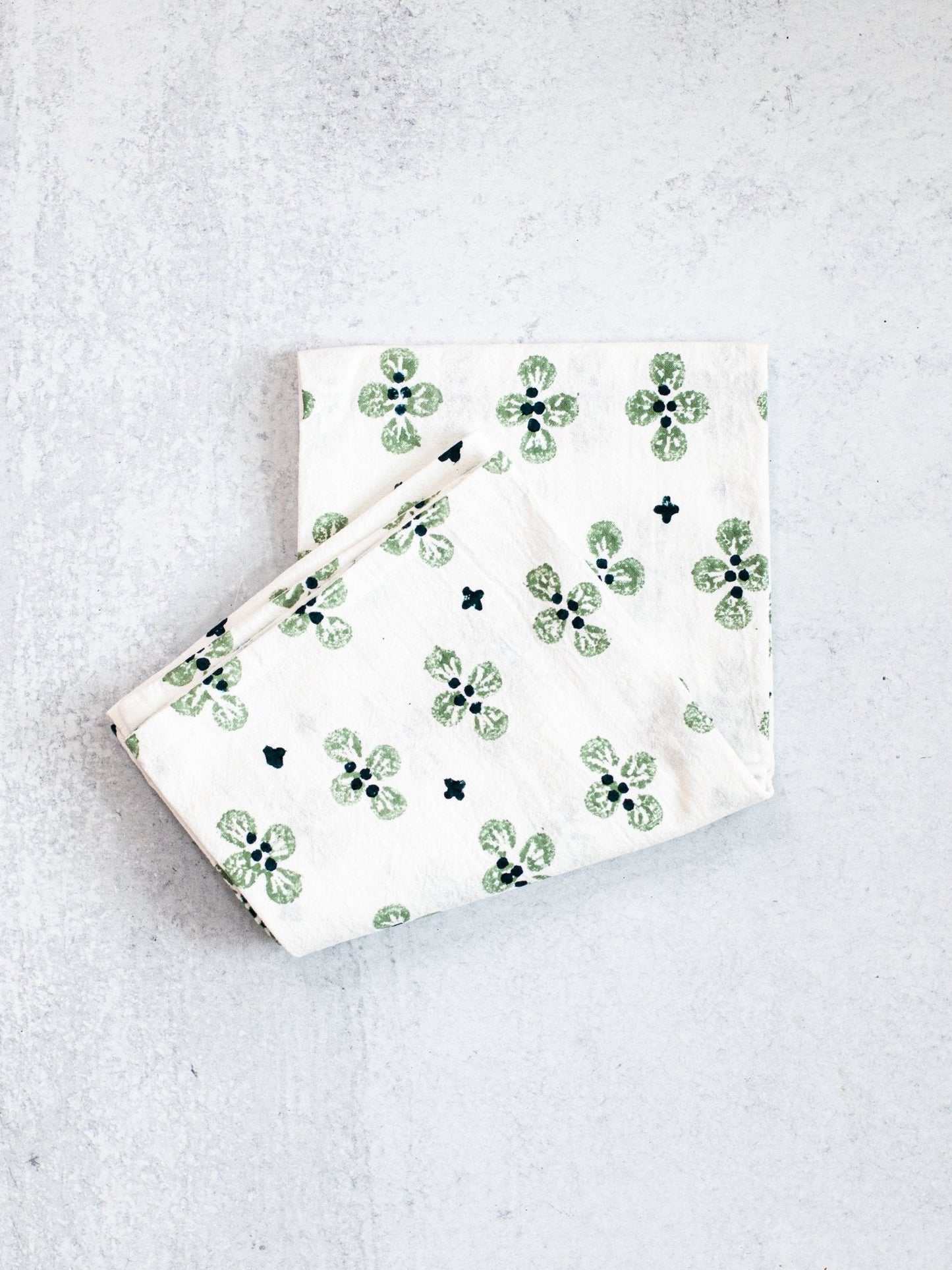 Tea Towel (Ivory) - Dogwood - Sage