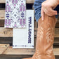Tea Towel (Ivory) - Howdy, Purple