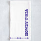 Tea Towel (Ivory) - Howdy, Purple