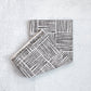 Tea Towel (Ivory) - Striped, Black