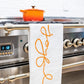 Tea Towel - Joyful, Orange