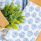 Tea Towel - Lotus, Navy & Uniform Blue