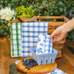 Tea Towel - Plaid, Navy & Uniform Blue