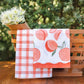 Tea Towel - Plaid, Orange & Melon