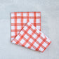 Tea Towel - Plaid, Orange & Melon