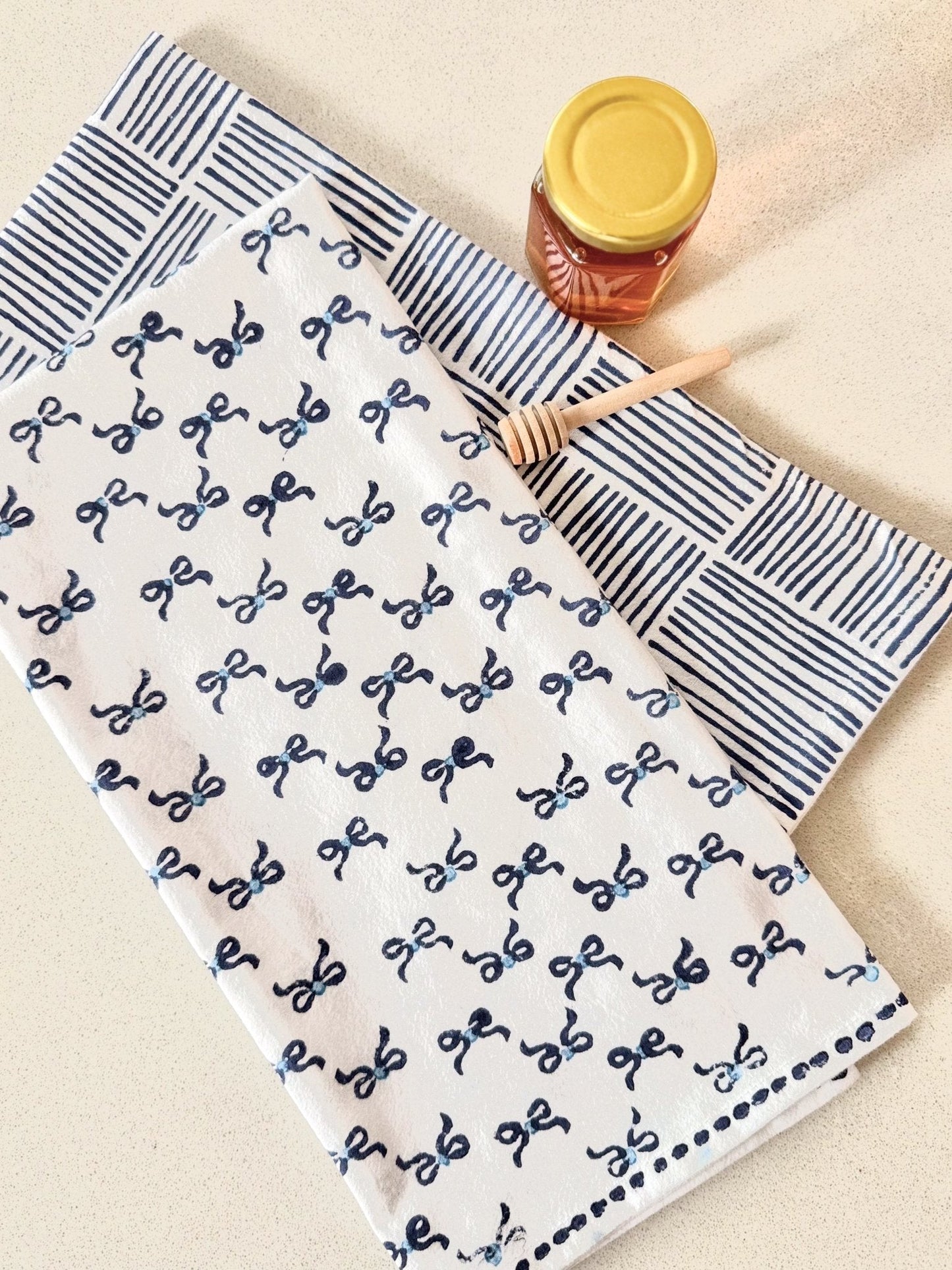 Tea Towel - Striped, Navy