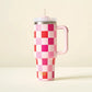 Take Me Everywhere Tumbler - Sweetheart Check