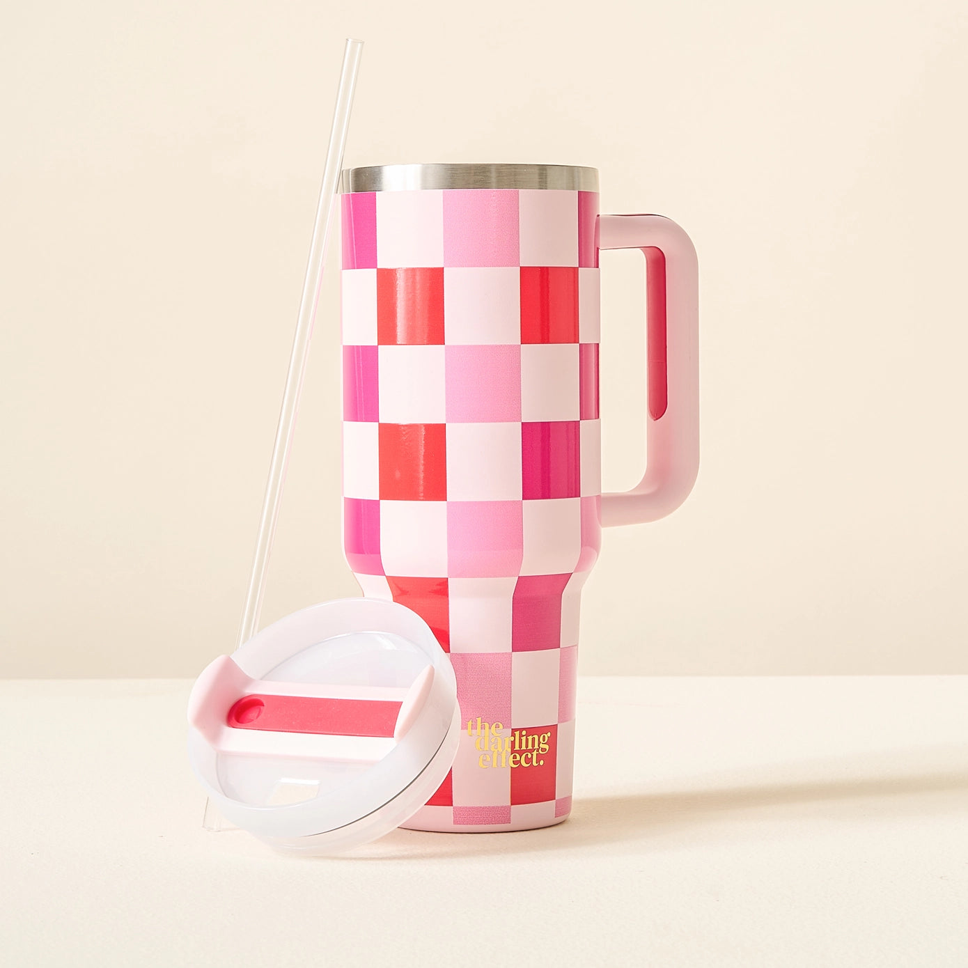 Take Me Everywhere Tumbler - Sweetheart Check