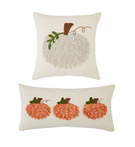 Velvet Ribbon Pumpkin Pillows ~ 2 Styles to Choose From