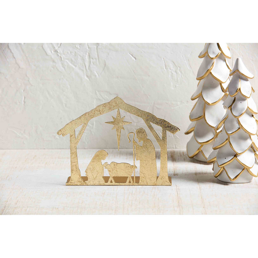 Gold Tin Nativity