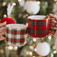 White Plaid Coffee Mug