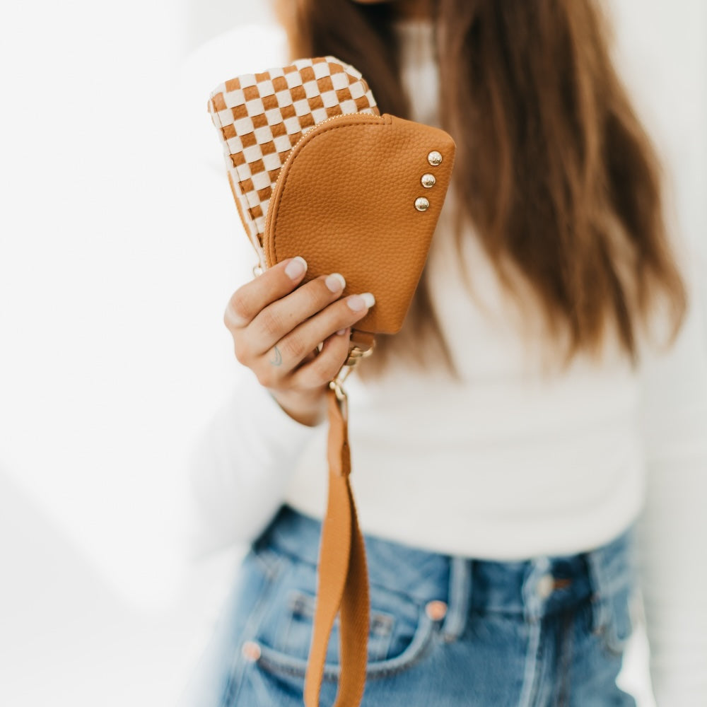 Wonderlust Woven Dual Pouch Wristlet - NEW COLOR!