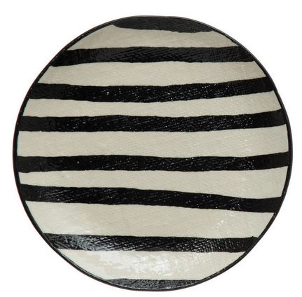 Hand-Painted Plate with Linen Texture, 2 Styles