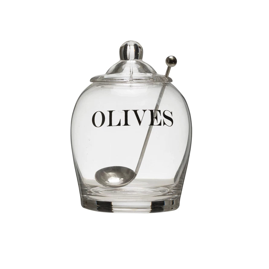 Olive Jar with Spoon