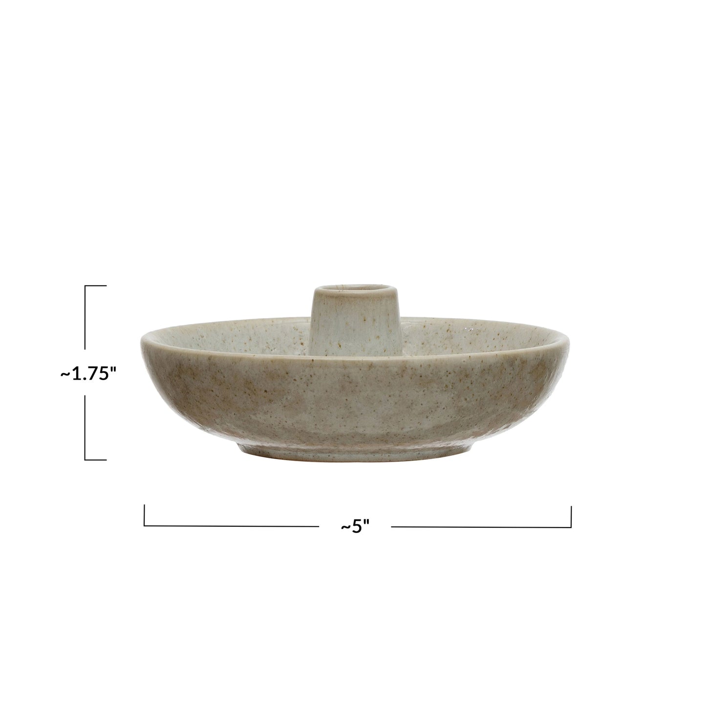 Stoneware Dish with Toothpick Holder